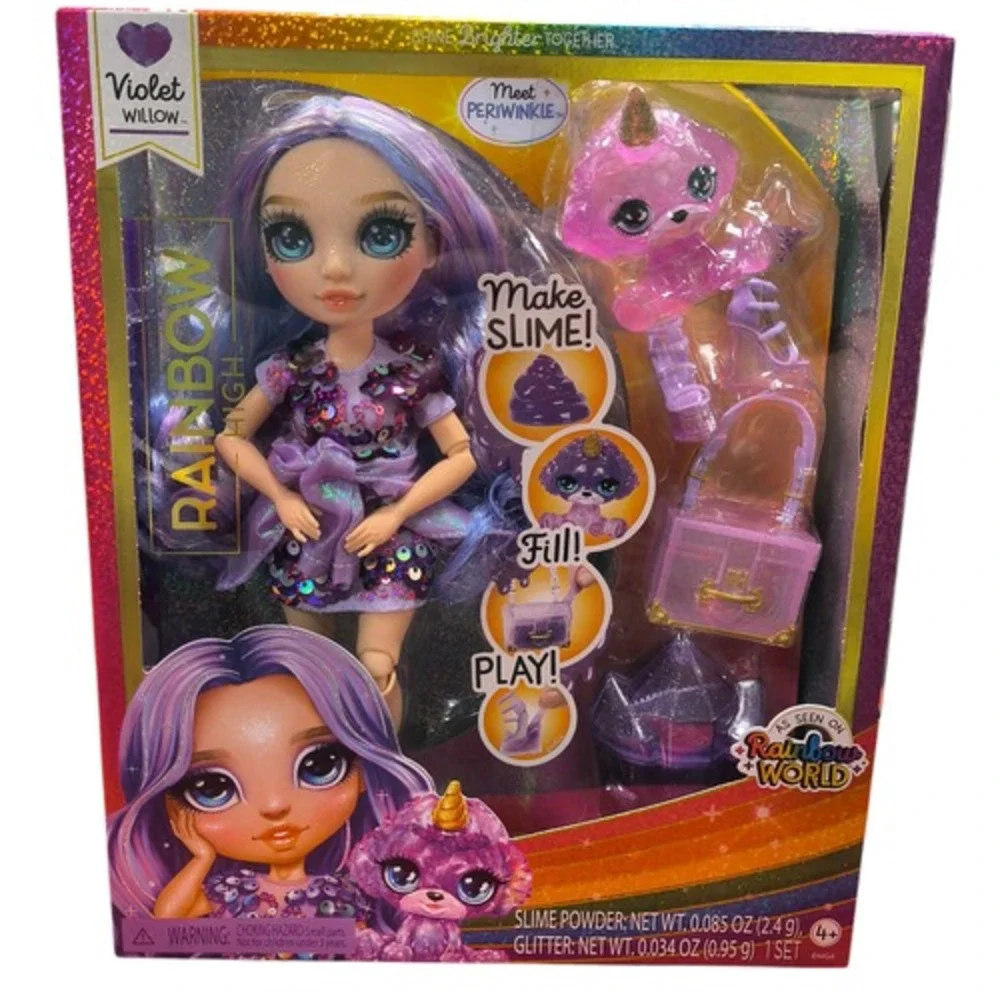 Rainbow High Violet Willow with Slime Kit & Pet 11